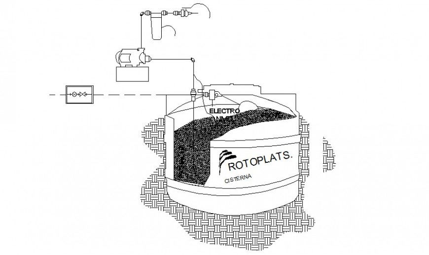 Water tank drawing details in autocad software