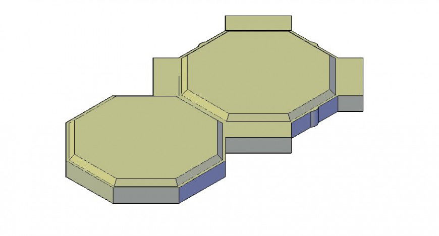 Water tank with paver 3d model cad drawing details dwg file
