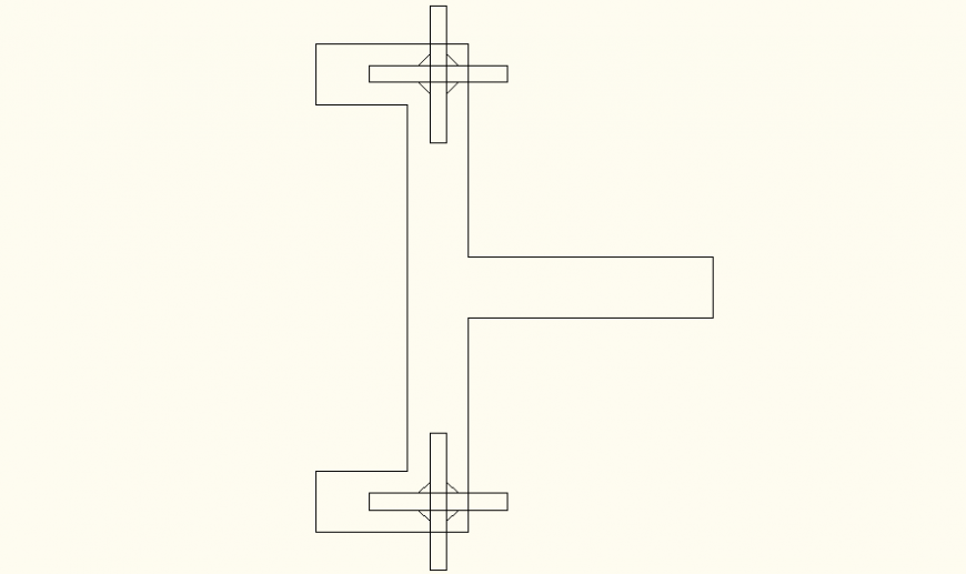 Water Tap detail elevation and plan layout file