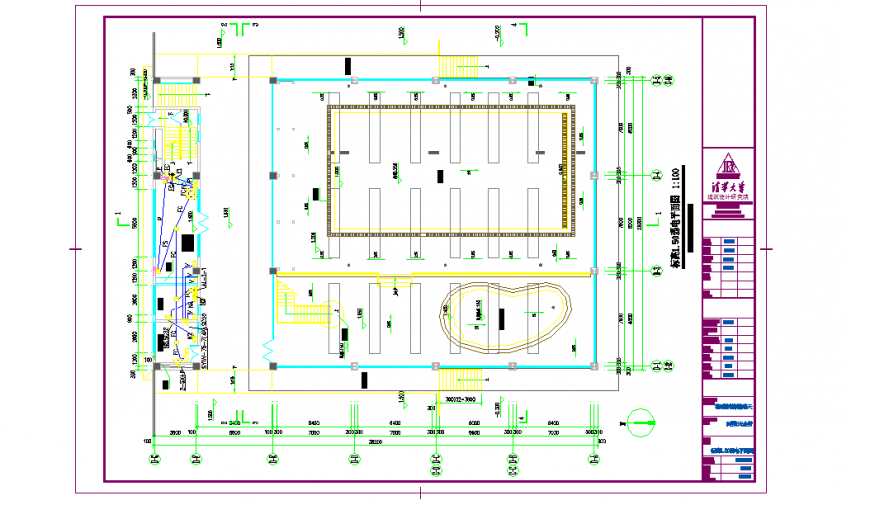 Weak current plan & D section Sunshine Club Detail