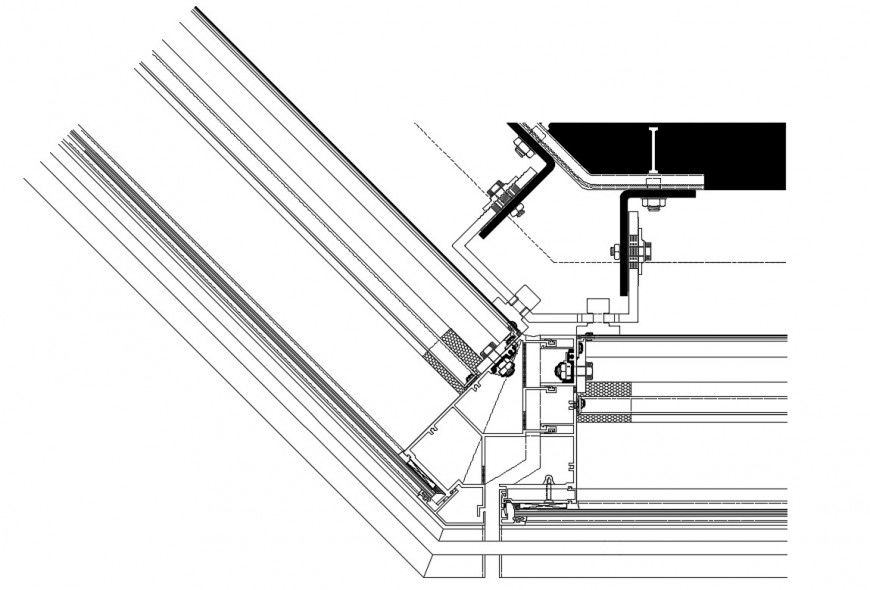 Welded and bolted Connection detail 2d view CAD construction block layout autocad file