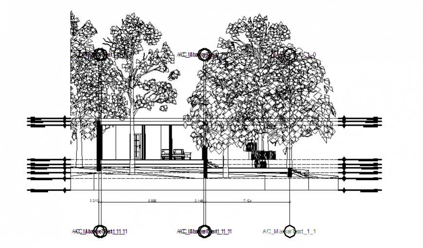 West Elevation design of steel structure house design