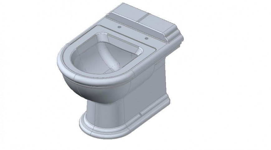 Western style bathroom detail 3d dwg file