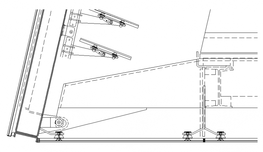 Wheel machine section plan detail dwg file