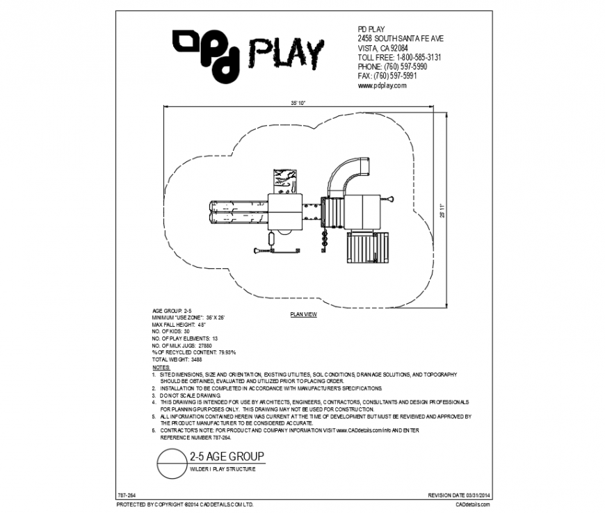 Wilder stair type play equipment details of garden dwg file