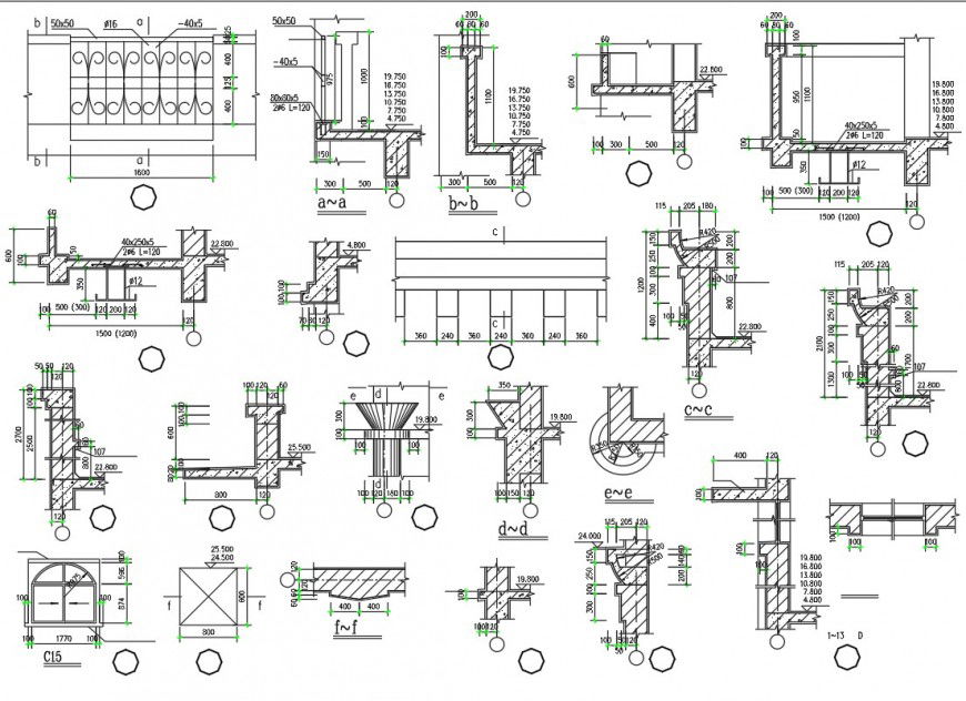 Window and wall section plan layout file