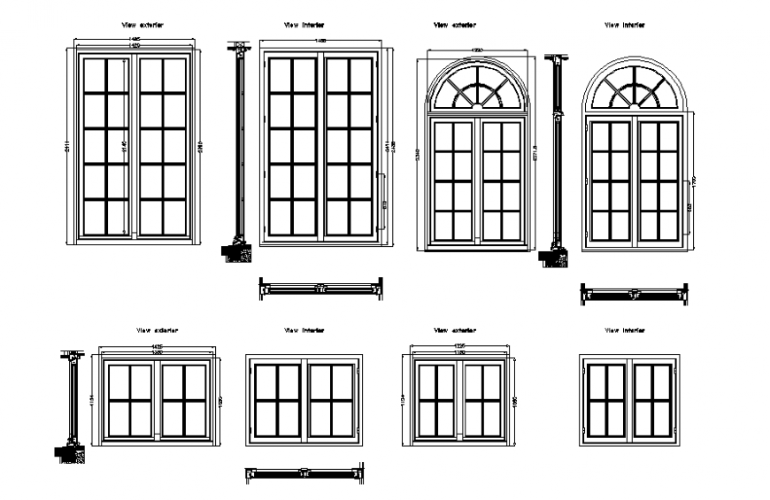 Window Block Design with Dimension Detail