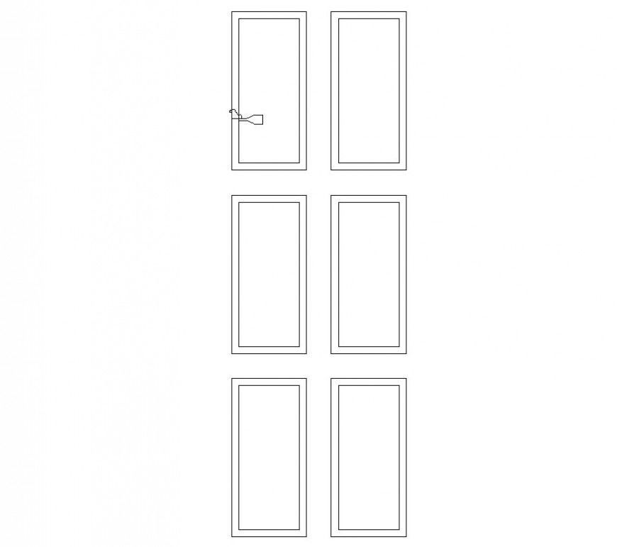 Window blocks detail 2d view layout file in dwg format