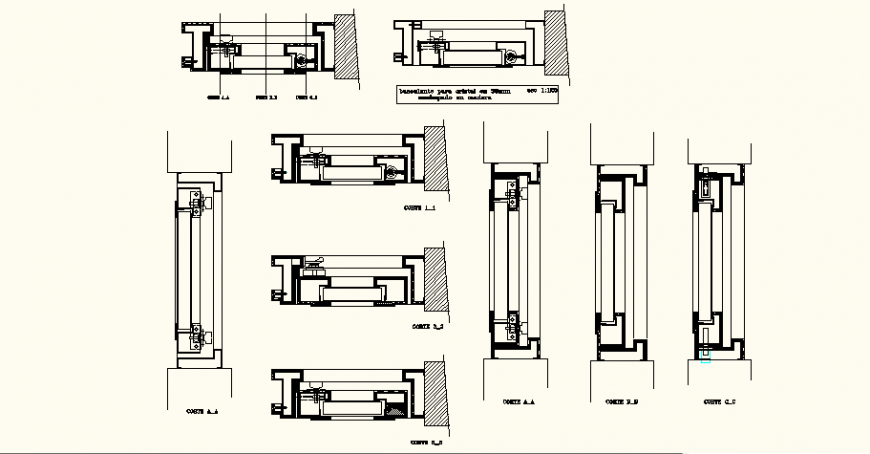 Window detail in dwg AutoCAD file.