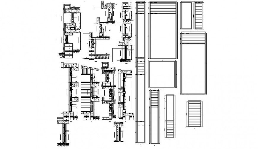 window detail with sectional view cad file