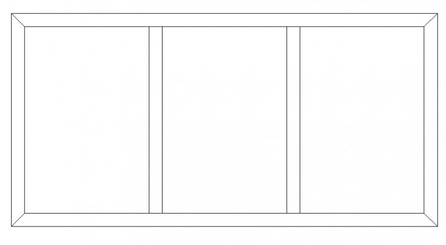 Window drawings detail 2d view elevation in autocad