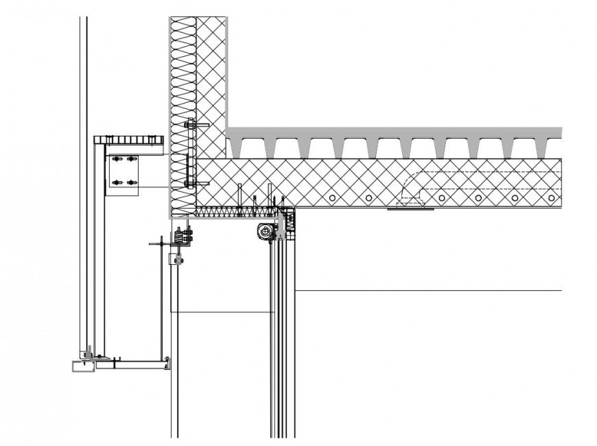 Window frame and installation cad drawing details dwg file