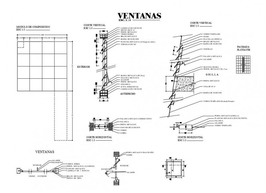 Window Frame CAD File Featuring Detailed Installation Drawings