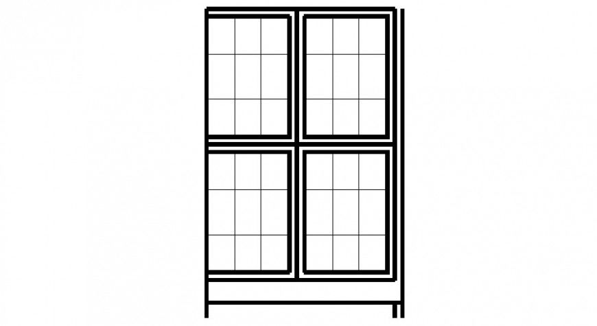 Window frame drawings detail 2d view autocad file