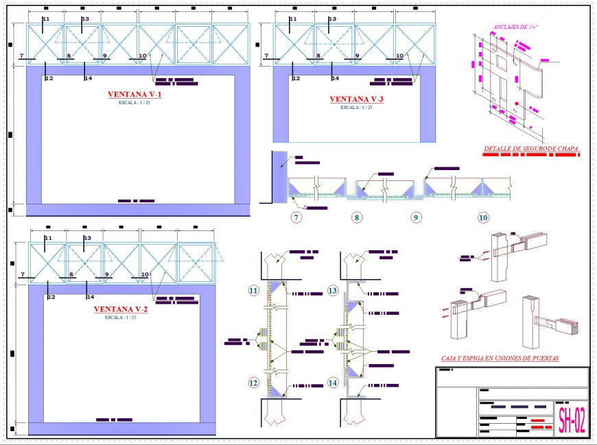 Window plan and section layout file