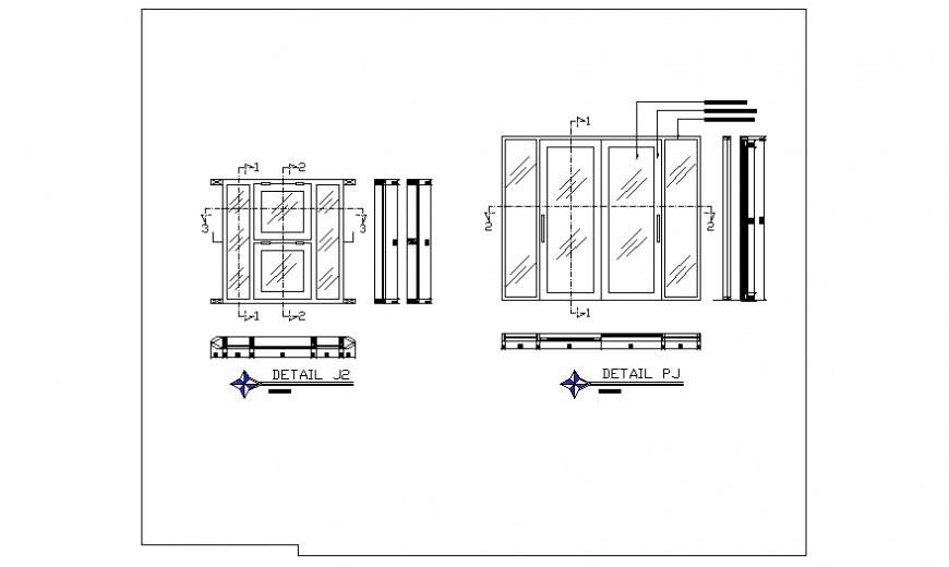 Window section detail design of single family house design drawin