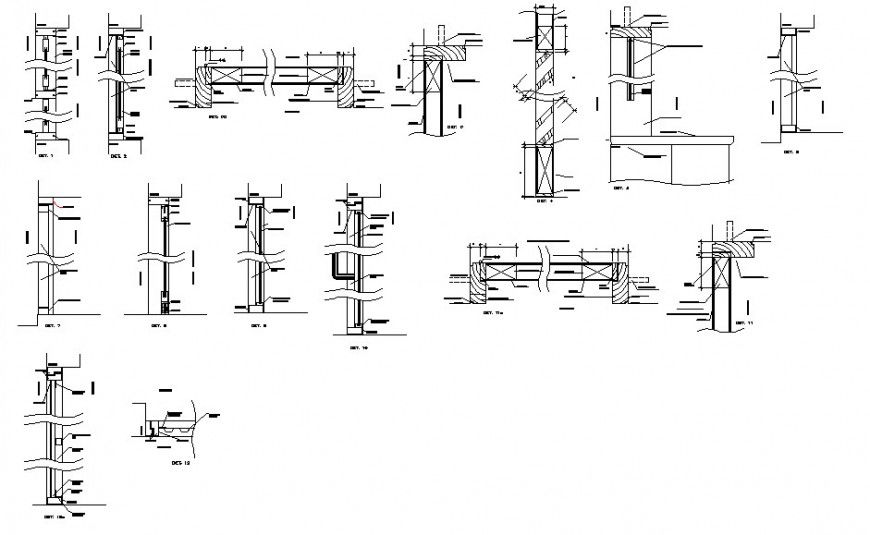 Window section detail drawing in dwg AutoCAD file.