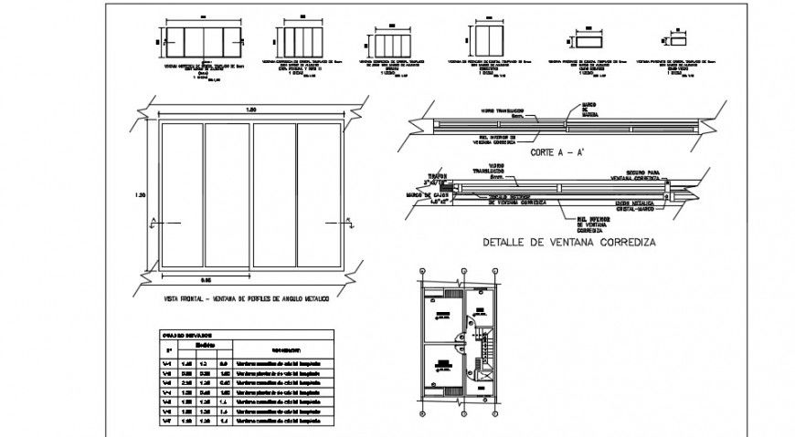 Window sectional detail with text detailing dwg file