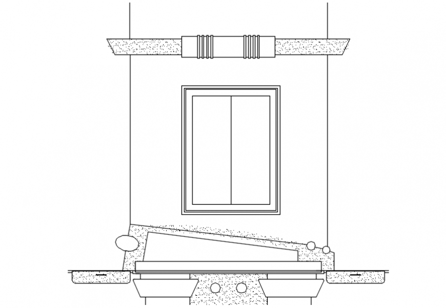 Window sectional elevation detail concept