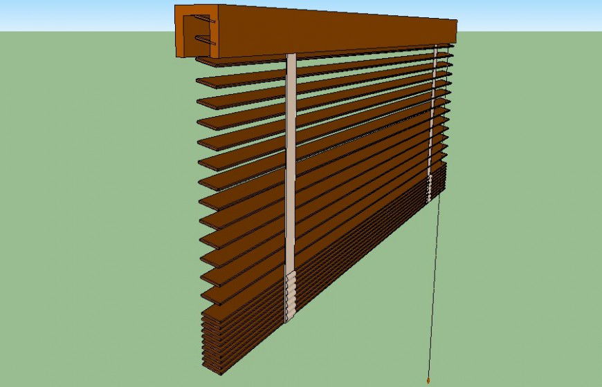 Window shutter detail 3d model sketch-up file