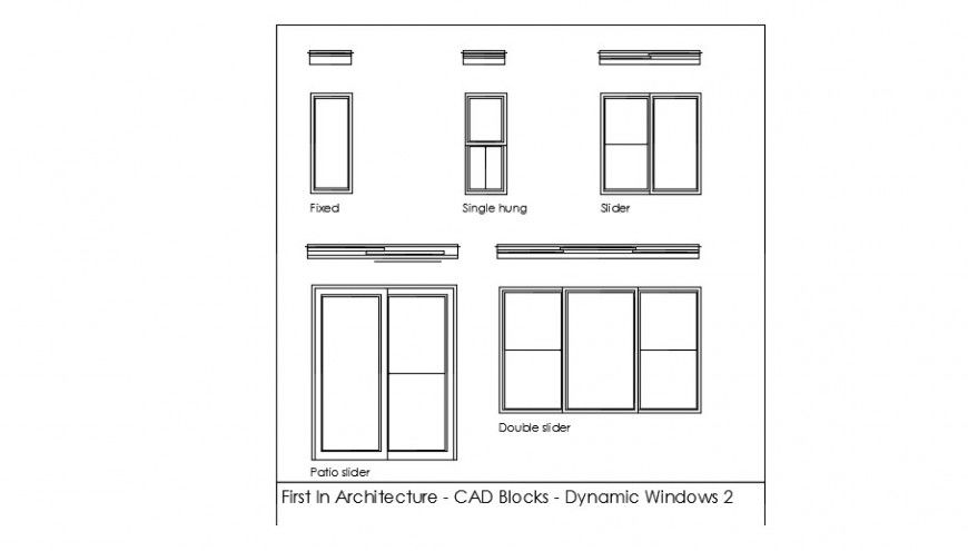 Windows types 2d detailing dwg file