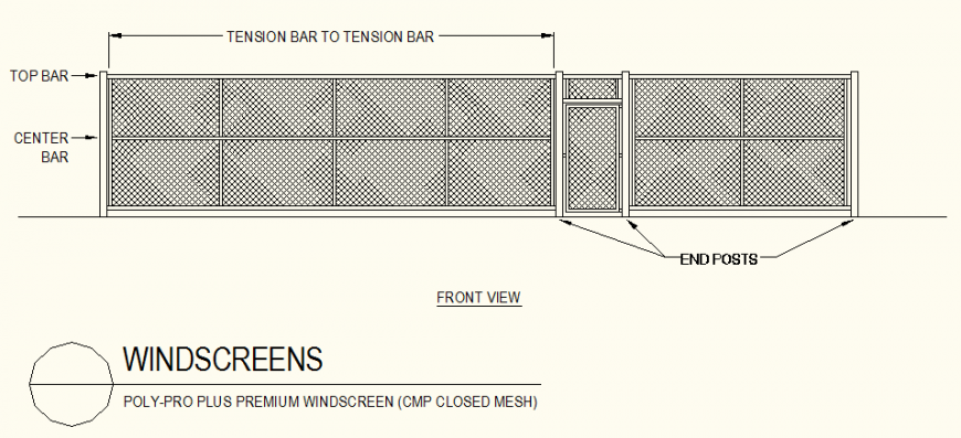 Windscreens plan detail layout file