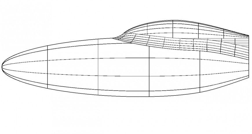 Wing Chassis Shelled CAD block detail 2d view layout file in autocad format