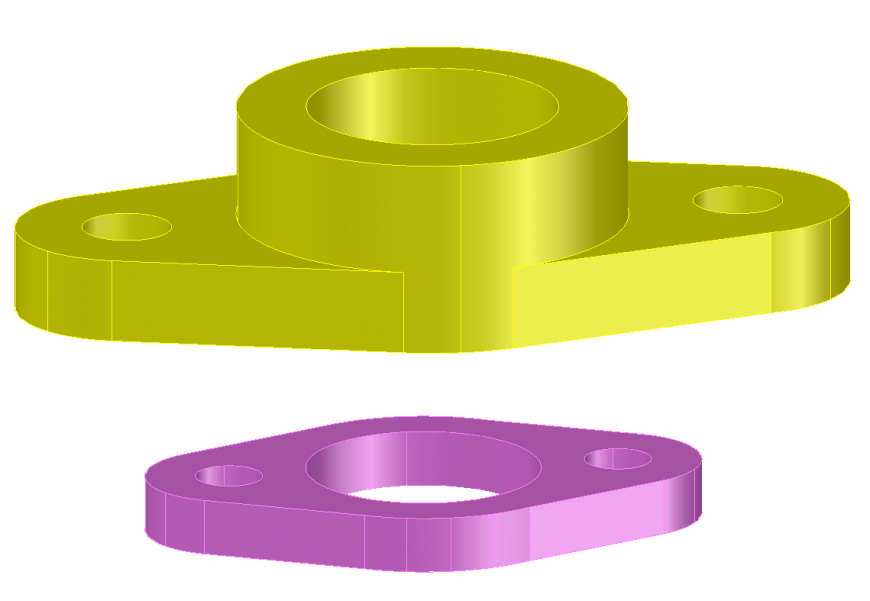 With cover and without cover pipe bracket 3d design dwg file