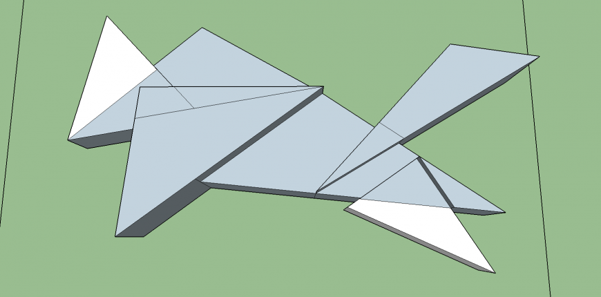 Wolf geometric symbol 3d block details skp file