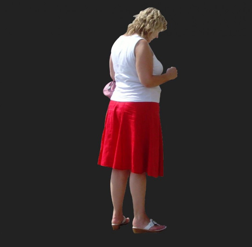Woman 3d model CAD blocks layout file