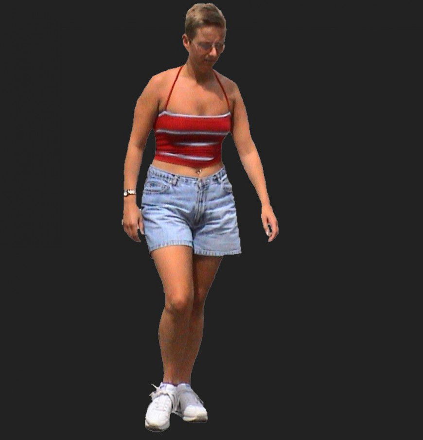 Woman CAD blocks detail 3d model layout file