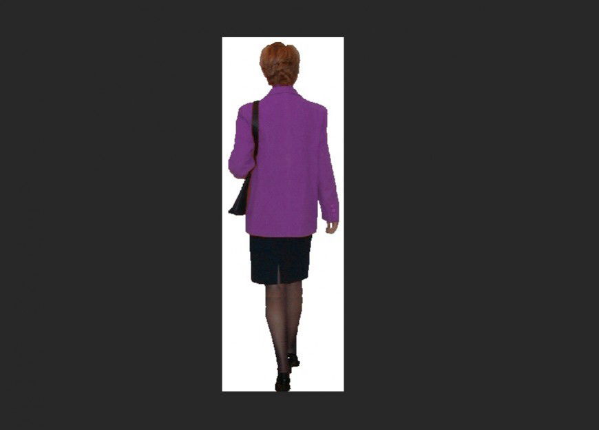 Woman in Formal wear detail 3d model layout file