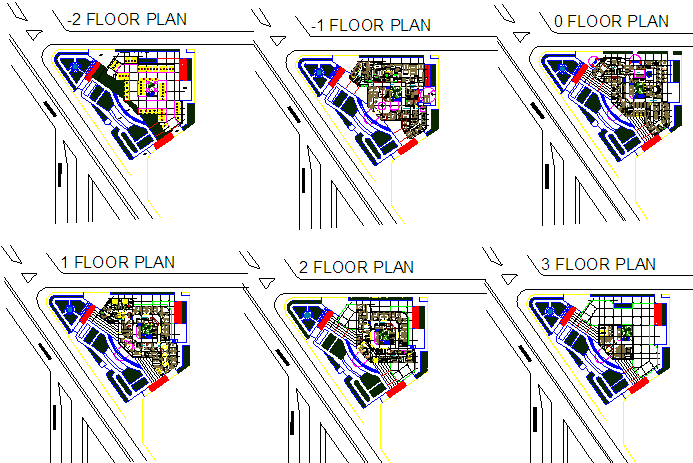 Women Hospital Floor Plan Architecture Drawing With All Levels