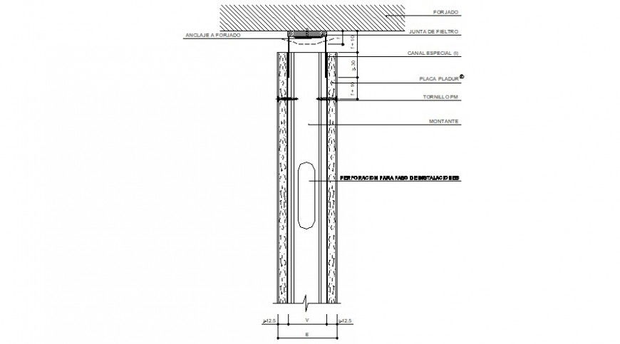 Wood door frame section drawing details dwg file
