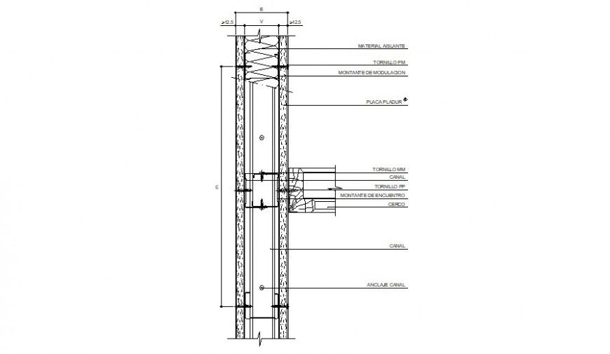 Wood door frame with coupling structure drawing details dwg file