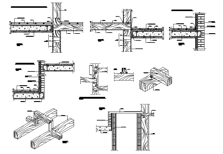 wooden slabs plan dwg file