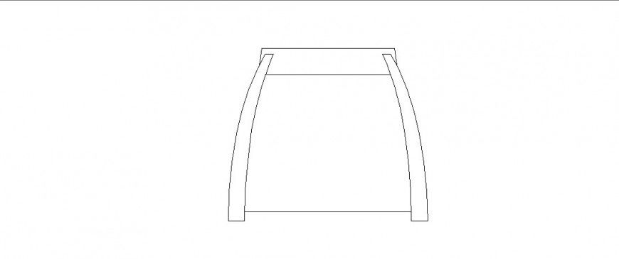 Wooden chair elevation 2d block cad drawing details dwg file