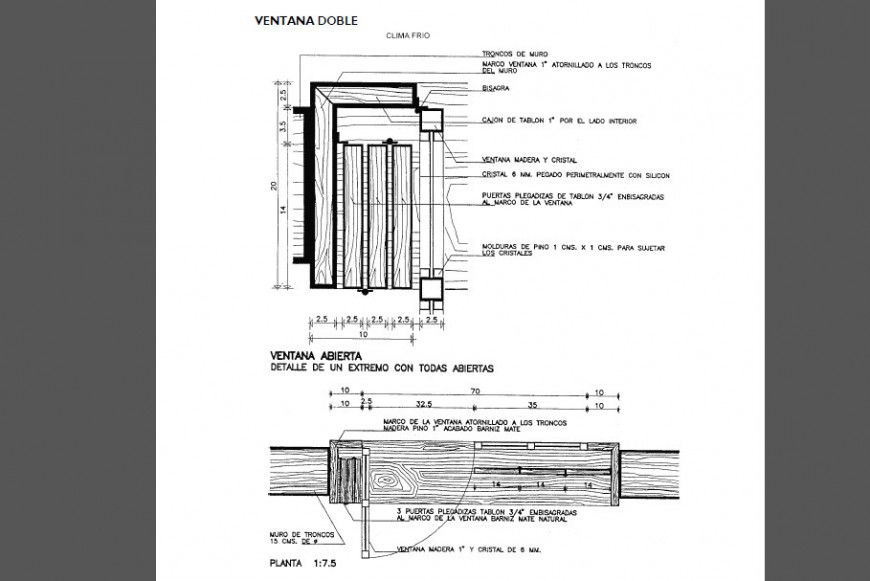 Wooden construction block detail drawing in AutoCAD file.