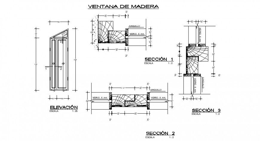 Wooden door elevation and installation cad drawing details dwg file