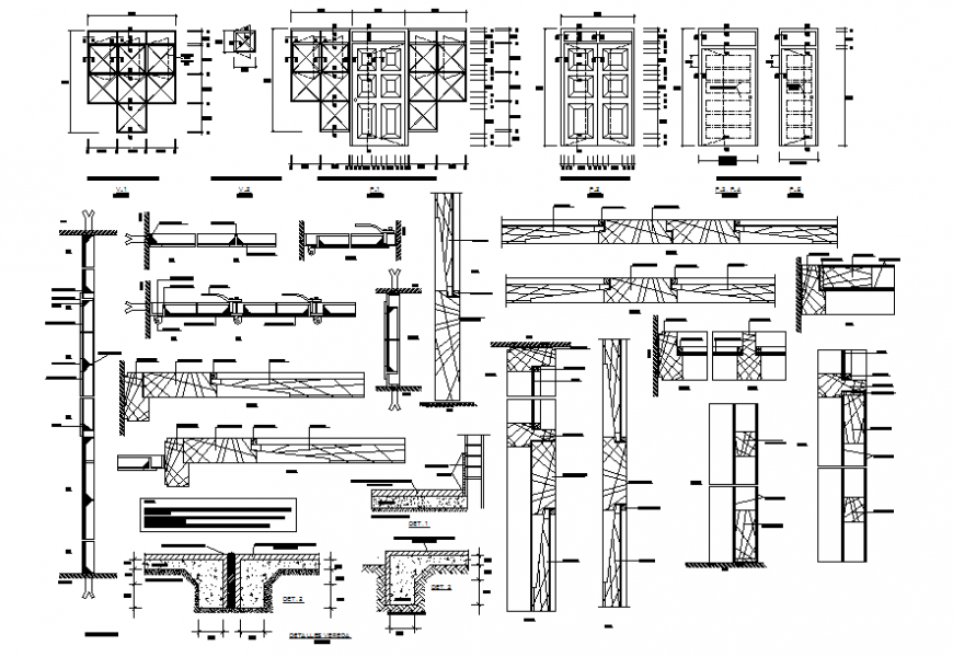 Wooden framing sectional detailing file
