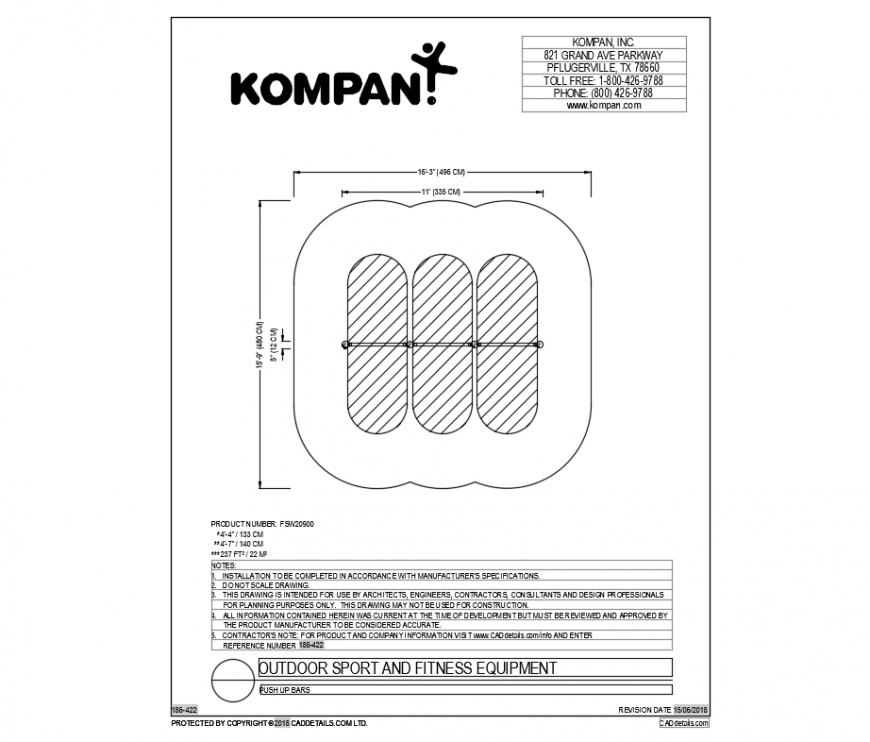 Wooden outdoor sport and fitness equipment of garden dwg file