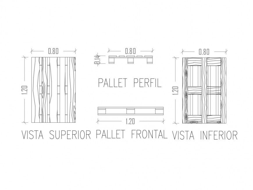 Wooden plank block detail 2d view CAD unit layout file in autocad format