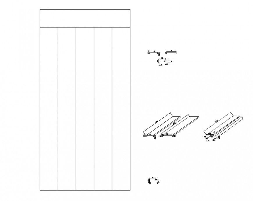 Wooden planks 2d drawings CAD blocks dwg file