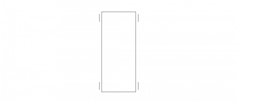 Wooden rectangular table elevation block cad drawing details dwg file