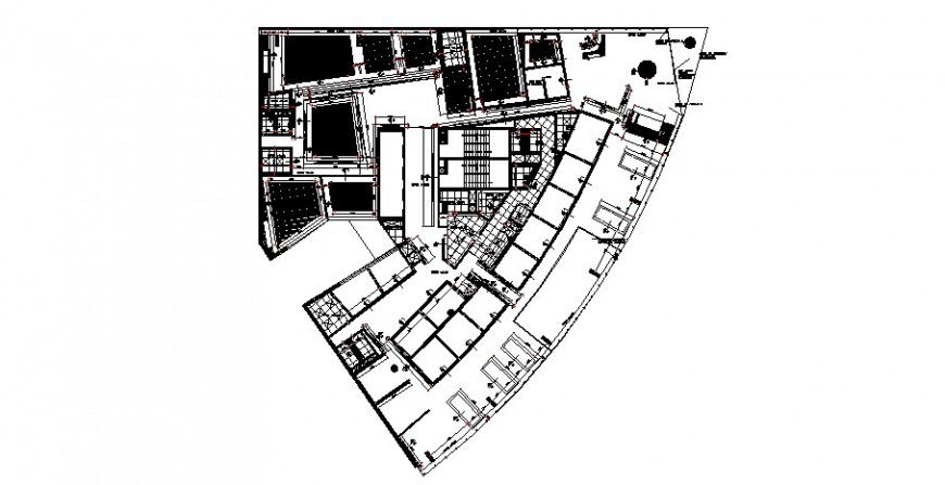 Wooden structured ceiling for office building cad drawing details dwg file