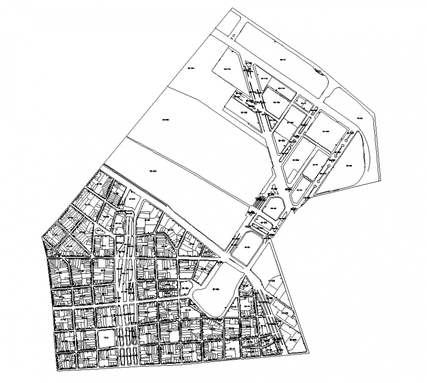 Work design with detail of map area with architectural area design dwg file
