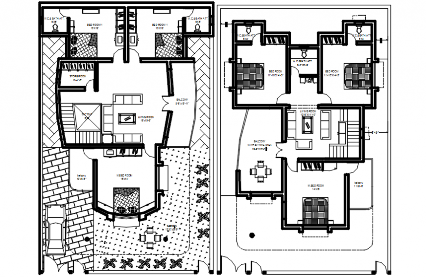 Work plan of residential house layout autocad software file