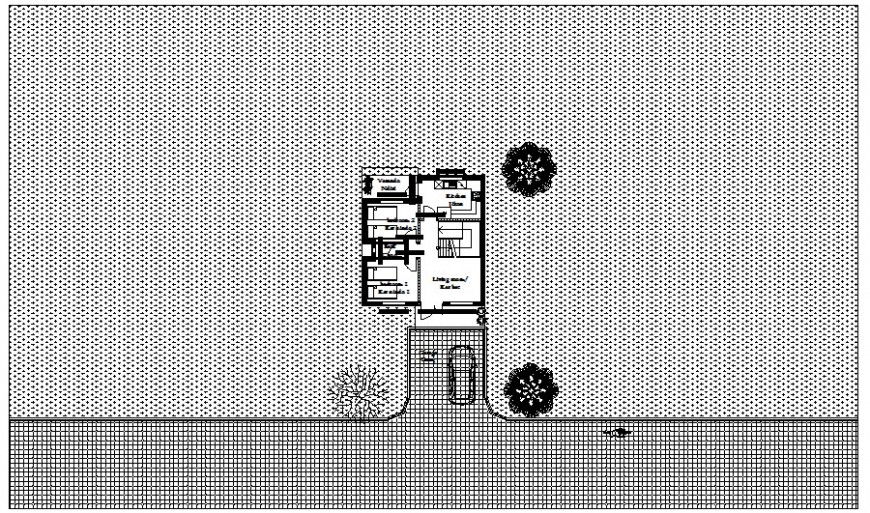 Work plan of the residential house drawing in autocad