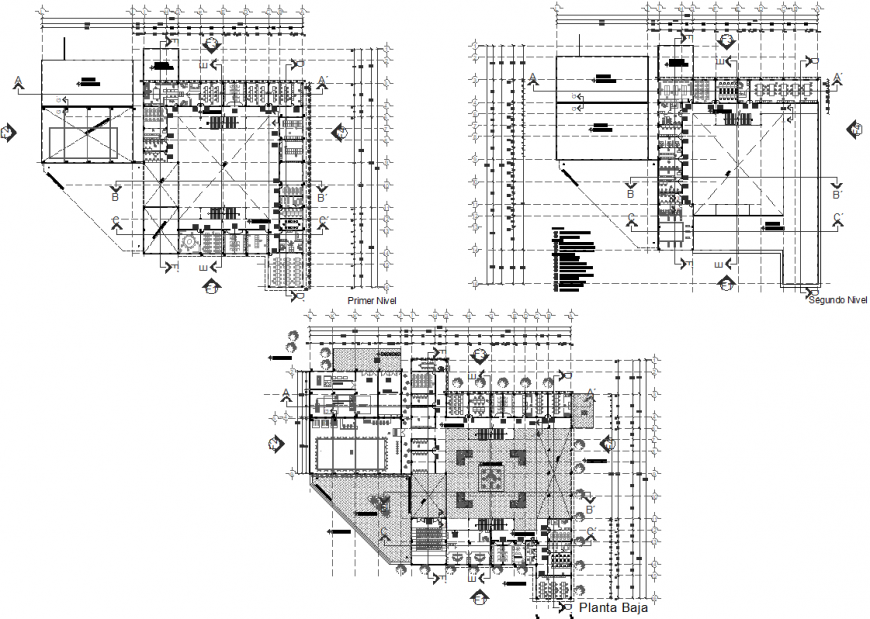 Working commercial building plan dwg file