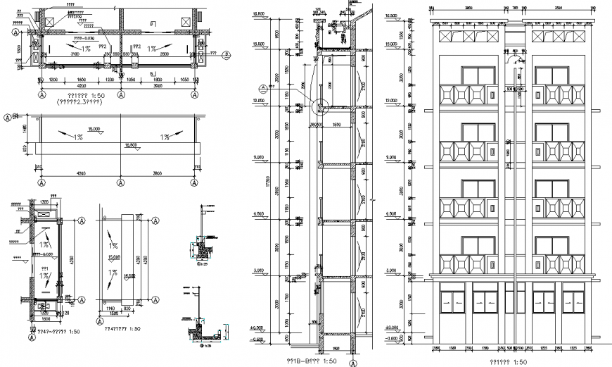 Working drawing detail of apartment in dwg file.
